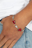 Cluelessly Crushing - Red Paparazzi Bracelet All Eyes On U Jewelry