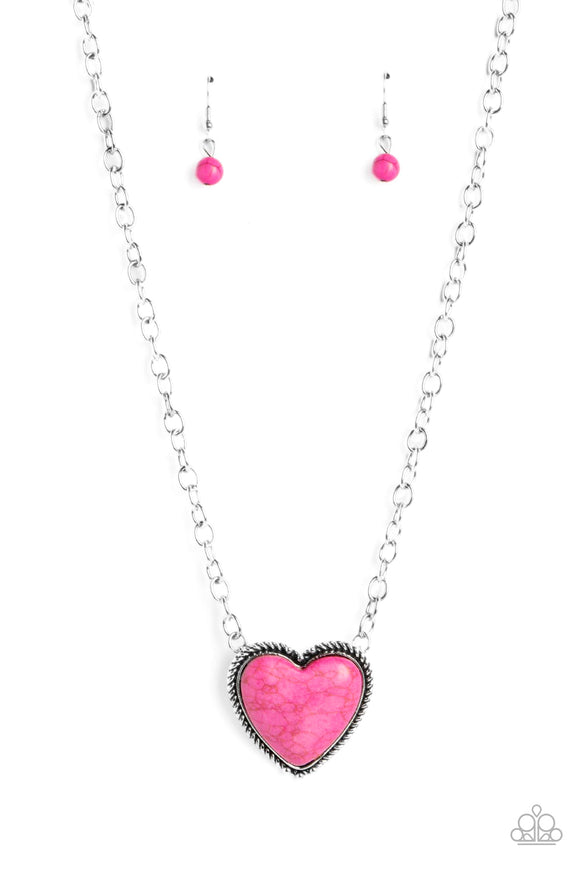 Authentic Admirer - Pink Paparazzi Necklace All Eyes On U Jewelry