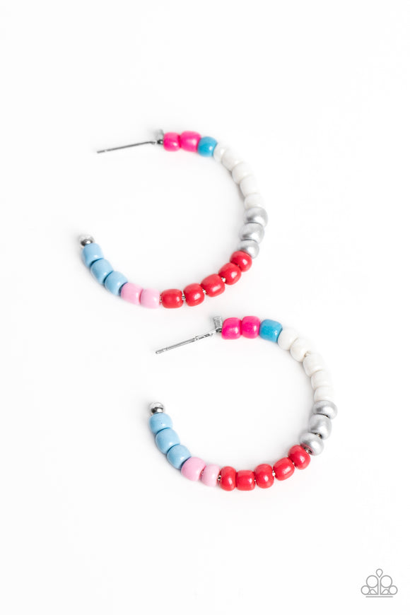 Multicolored Mambo - Pink Multicolor Earrings