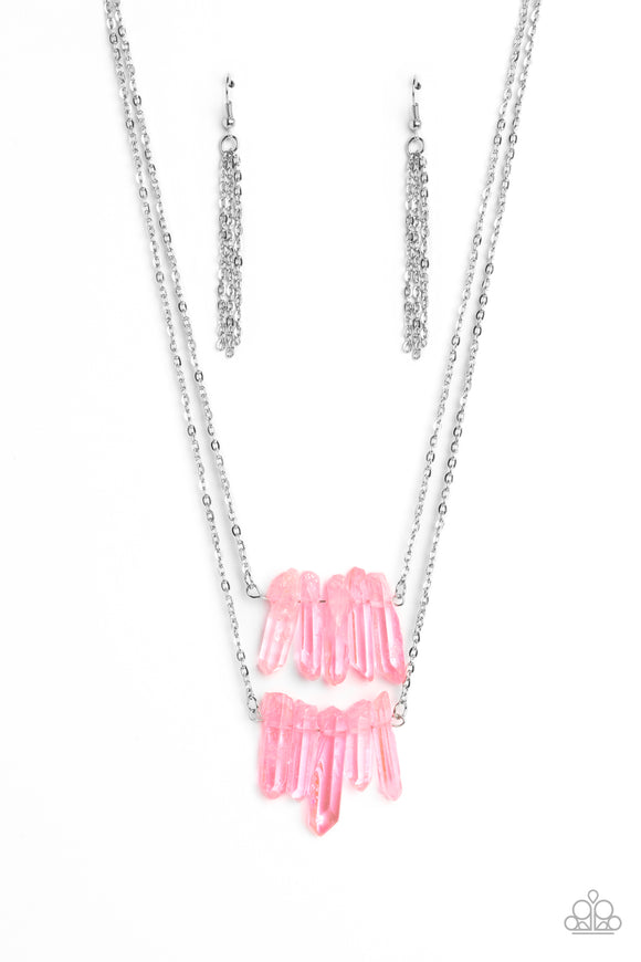 Crystal Catwalk - Pink Paparazzi Necklace All Eyes On U Jewelry