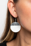 SHELL Out - White Paparazzi Earrings All Eyes On U Jewelry