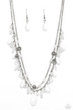 Flirty Flood - White Paparazzi Necklace All Eyes On U Jewelry
