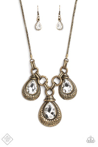 Built Beacon - Brass Paparazzi Necklace All Eyes On U Jewelry 