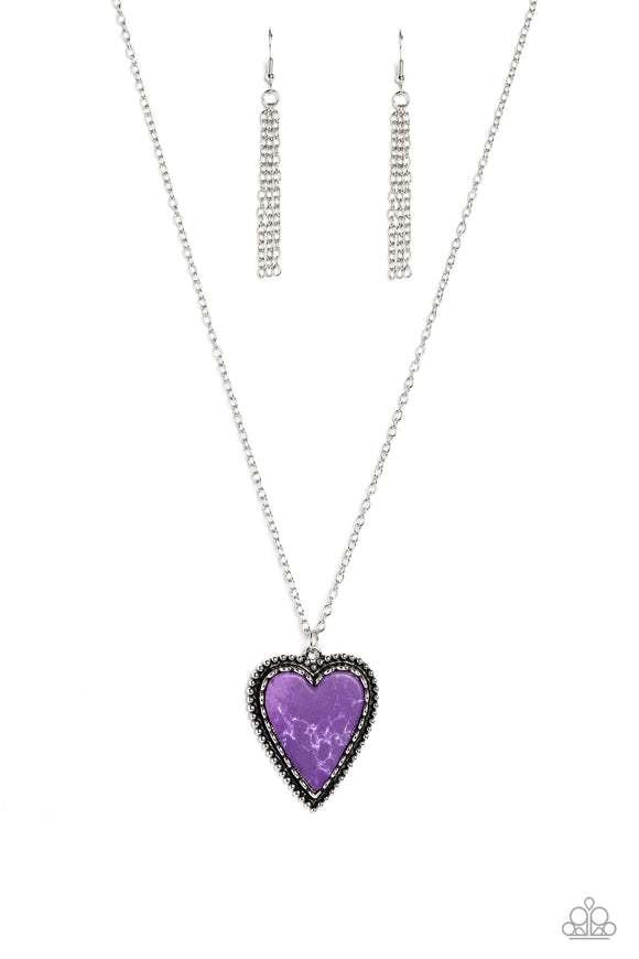 Stony Summer - Purple Paparzzi Necklace All Eyes On U Jewelry