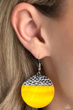 SHELL Out - Yellow Paparazzi Earrings All Eyes On U Jewelry