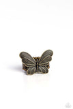 Fairy Wings - Brass Paparazzi Rings All Eyes On U Jewelry