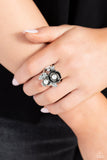 Fine-BLOOMING - White Paparazzi Ring All Eyes On U Jewelry