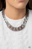 Curb Your Enthusiasm - Silver Paparazzi Necklace All Eyes 