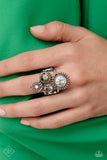 Blowing Off STEAMPUNK - White Paparazzi Ring