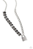 LOCK and Roll - Silver Paparazzi Necklace All Eyes On U Jewelry
