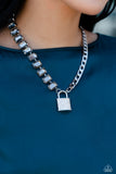 LOCK and Roll - Silver Paparazzi Necklace All Eyes On U Jewelry