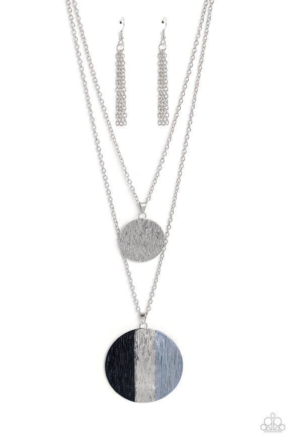 Striped Style - Silver Paparazzi Necklace