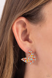 Tilted Takeoff - Orange Paparazzi Earrings