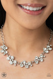 Hollywood Hills White Paparazzi Necklace All Eyes On U Jewelry 