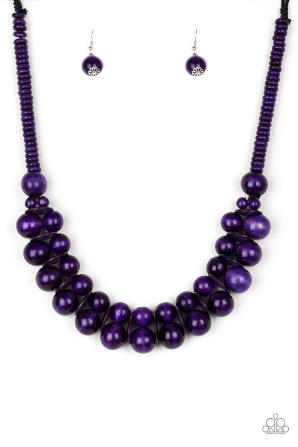 Caribbean Cover Girl Purple Paparazzi Necklace