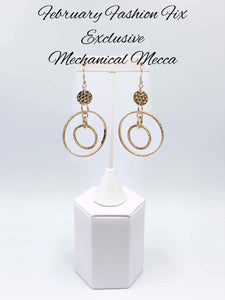 Paparazzi Earrings-Mechanical Mecca -Gold