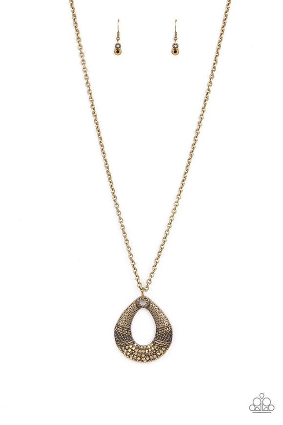 Glitz and Grind Brass Paparazzi Necklace All Eyes On U Jewelry Store