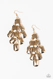 Contemporary Catwalk  Gold Paparazzi Earrings