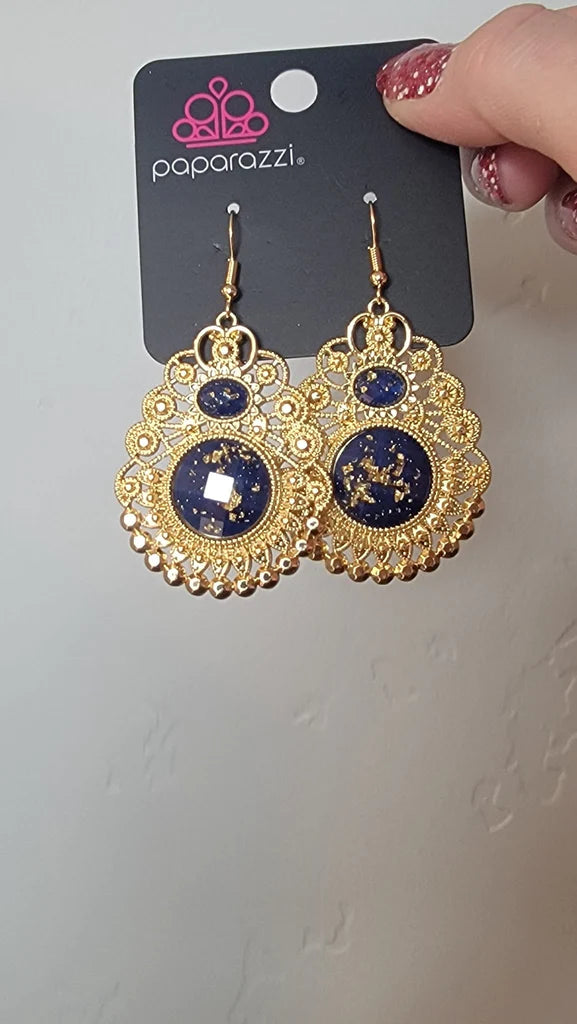 Welcoming Whimpsy Blue Paparazzi Earrings