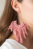 Wanna Piece Of MACRAME? Pink Paparazzi Earrings All Eyes On U Jewelry