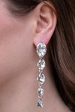 Red Carpet Radiant White Paparazzi Earrings All Eyes On U Accessories 
