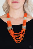 Let It Bead Orange Paparazzi Necklace