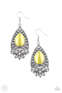 Majestically Malibu Yellow Paparazzi Earrings