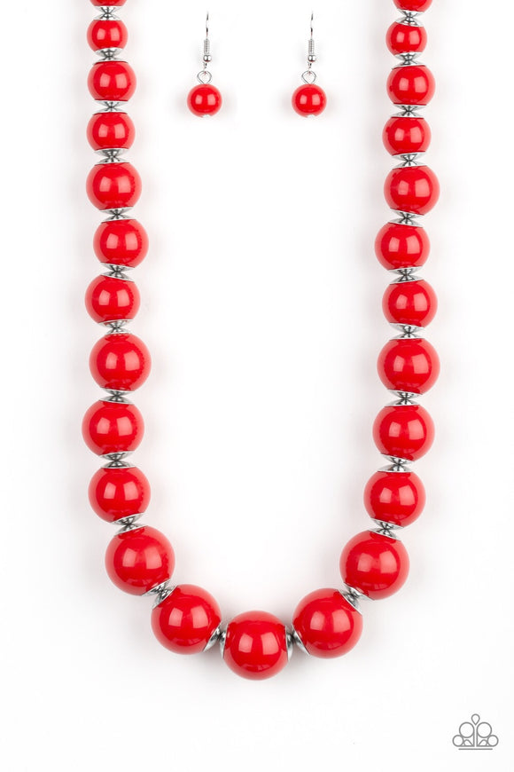 Everyday Eye Candy Red Paparazzi Necklace All Eyes On U