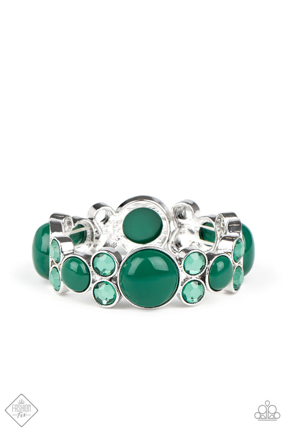 Celestial Escape Green Paparazzi Bracelet All Eyes On U Jewelry