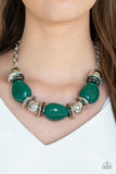 Vivid Vibes Green Paparazzi Necklace