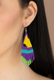 Brightly Beaded Purple Paparazzi Earrings All Eyes On U