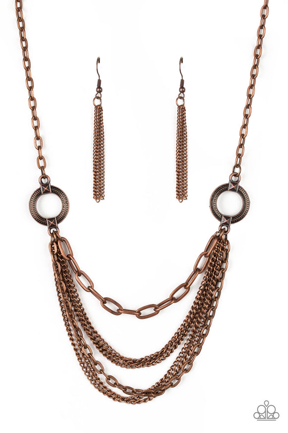 Chains Of Command Copper Paparazzi Necklace