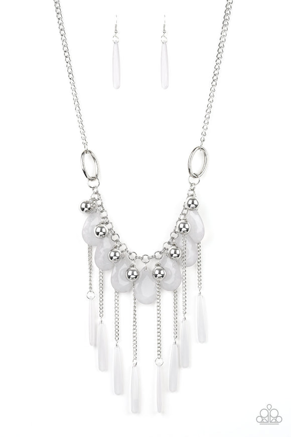 Roaring Riviera Silver Paparazzi Necklace All Eyes On U
