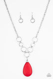 Livin On The Prairie Red Paparazzi Necklace All Eyes On U Jewelry 