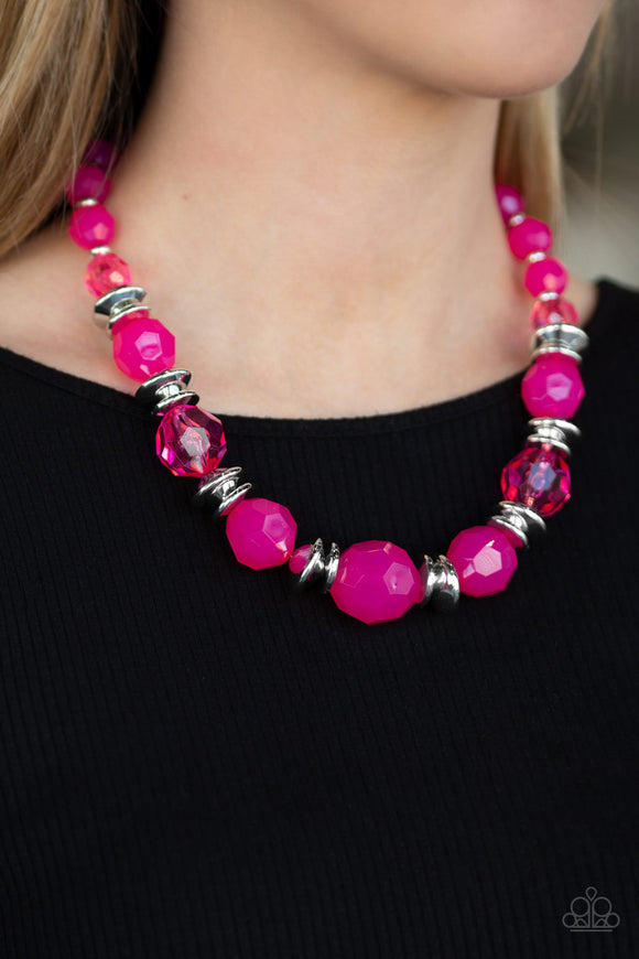 Dine and Dash Pink Paparazzi Necklace All Eyes On U
