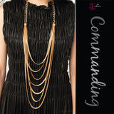 Commanding Zi Collection Gold Paparazzi Necklace All Eyes On U Jewelry