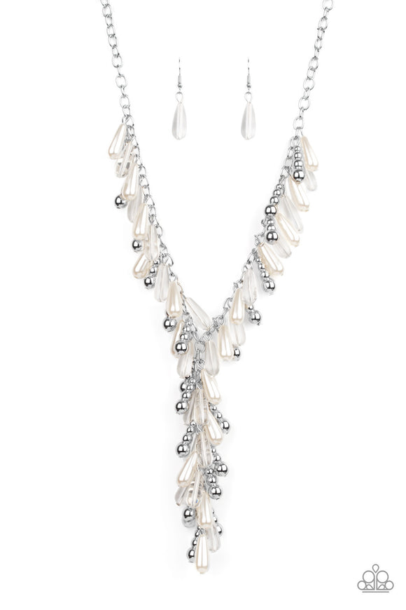 Dripping With DIVA-ttitude White Paparazzi Necklace All Eyes On U 