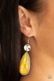 Jaw-Dropping Drama Yellow Paparazzi Earrings All Eyes On U Jewelry 