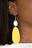 Vivaciously Vogue Yellow Paparazzi Earrings All Eyes On U Jewelry 