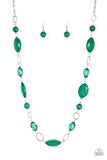 Shimmer Simmer Green Paparazzi Necklace
