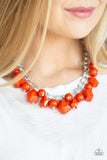 Gorgeously Globetrotter Orange Paparazzi Necklace All Eyes On U