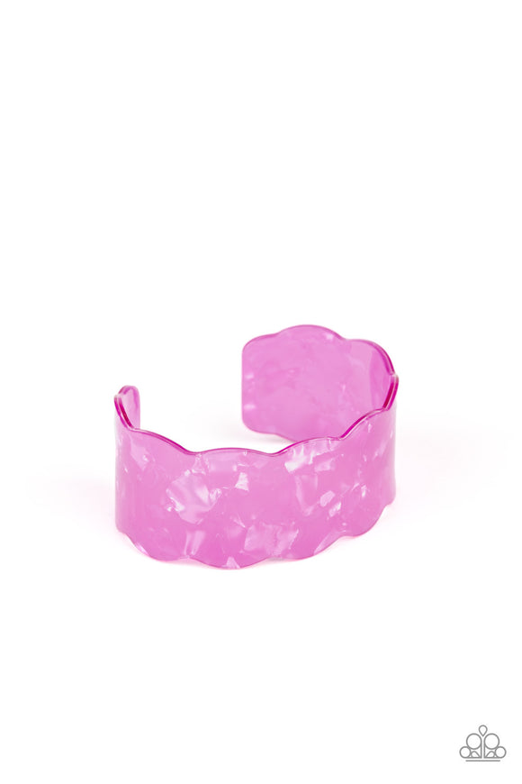 Retro Ruffle Pink Paparazzi Bracelet