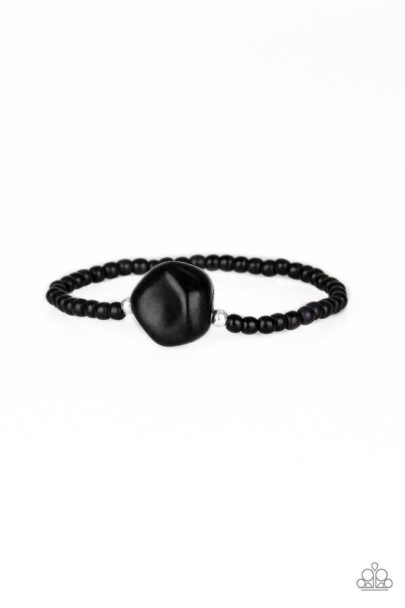Eco Eccentricity Black Bracelet - Paparazzi Accessories