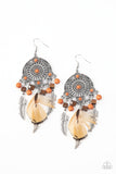 Desert Plains Orange Paparazzi Earrings All Eyes On U Jewelry