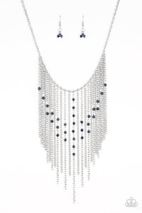 First Class Fringe Blue Necklace- Paparazzi
