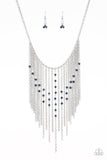 First Class Fringe Blue Necklace- Paparazzi