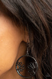 Demurely Daisy Black Paparazzi Earrings All Eyes On U Jewelry Store