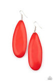 Tropical Ferry Red Paparazzi Earrings All Eyes On U Jewelry 