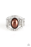 Brown Ring Paparazzi-Radiating Riches All Eyes On U Jewelry Store 