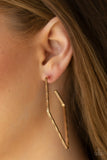 Geo Grunge Gold Paparazzi Earrings